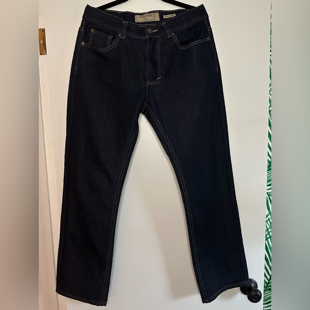 Vintage Genes Dark Wash Straight Leg Jeans (W32 L32)
